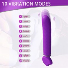 Dual Head Thrusting Dildo Vibrator Wrench Shape Wand Body Massager Sex Toys for Women Couple G Spot Massager