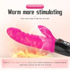 Warming G Spot Rabbit Vibrator for Clitoris Stimulation Dildo with 12 Vibrations Dual Motor Stimulator for Women