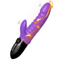 Warming G Spot Rabbit Vibrator for Clitoris Stimulation Dildo with 12 Vibrations Dual Motor Stimulator for Women