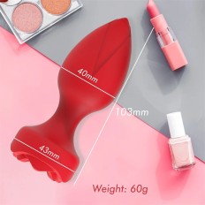 Rose Vibrator Anal Sex Toy for Women Wireless Remotel Butt Plug 10 Modes Vibrating Prostate Massager Silicone