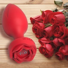 Rose Vibrator Anal Sex Toy for Women Wireless Remotel Butt Plug 10 Modes Vibrating Prostate Massager Silicone