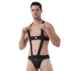 Men's Sexy Bodysuit Exotic Teddies Jockstrap Bodywear Underwear Wrestl