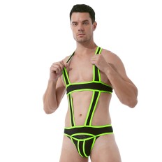 Men's Sexy Bodysuit Exotic Teddies Jockstrap Bodywear Underwear Wrestl