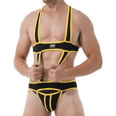 Men's Sexy Bodysuit Exotic Teddies Jockstrap Bodywear Underwear Wrestl