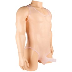 Sexy Men Erotic Sheer Bodysuit ultra-thin Transparent sissy Body Stock