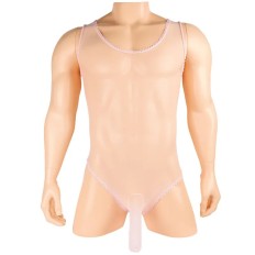 Sexy Men Erotic Sheer Bodysuit ultra-thin Transparent sissy Body Stock