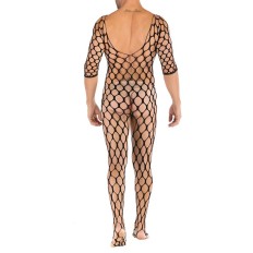 Men Sexy Tight Pantyhose See Through Body Stockings Bodysuit Underwear Jumpsuit Open Crotch Fishnet Bodystocking Gay Nightwear