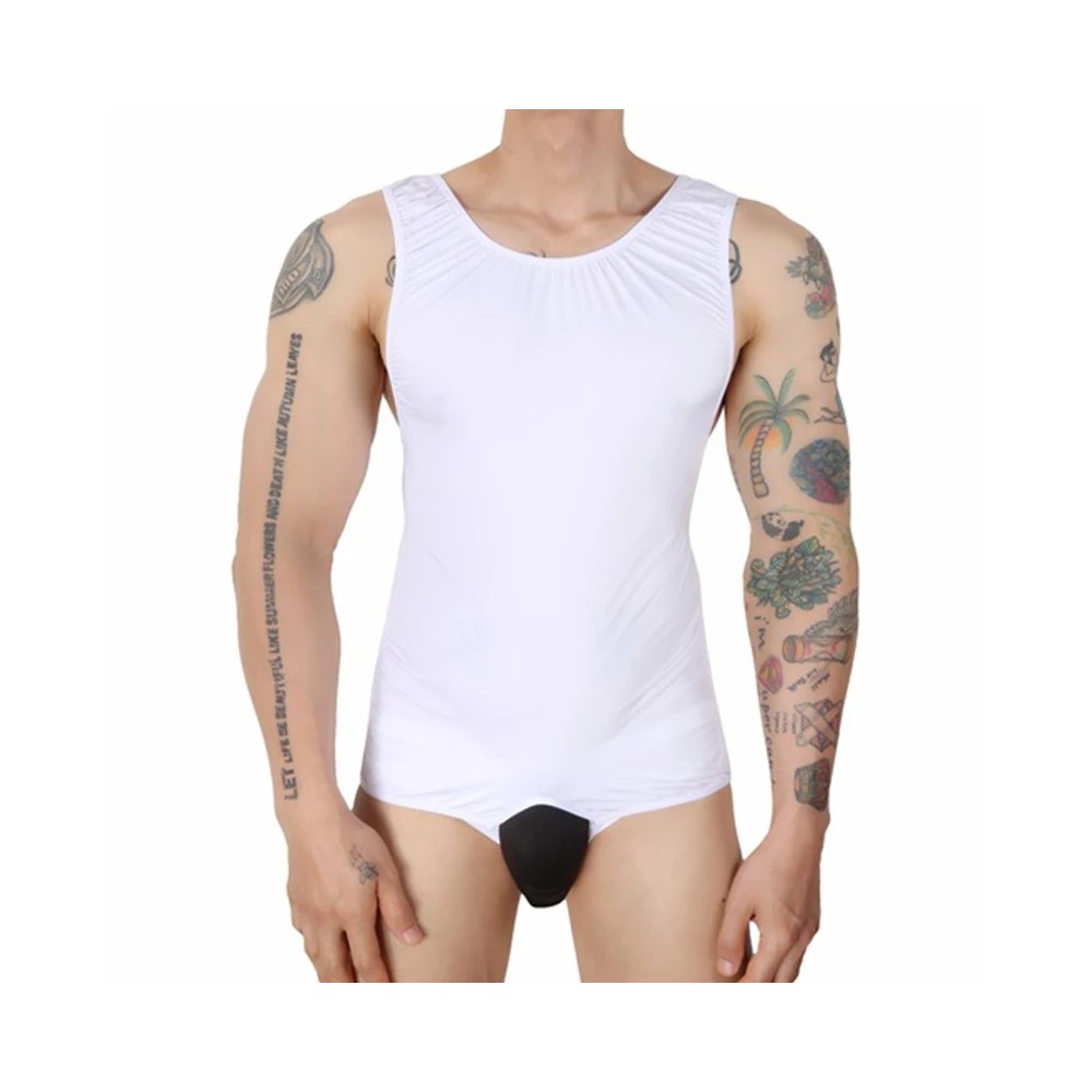 Men's Crotchless Bodysuit Open Butt Underwear Sexy Hollow Out Exotic Lingerie Backless Jumpsuit Fetish Costumes Underpants