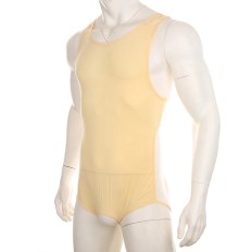 Men's Crotchless Bodysuit Open Butt Underwear Sexy Hollow Out Exotic Lingerie Backless Jumpsuit Fetish Costumes Underpants