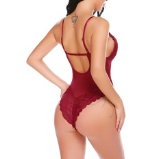 Delicate Lace Mesh Bodysuit Women Sexy Lingerie Body Hollow Backless Embroidered Bodysuits Erotic Costumes Baby Dolls