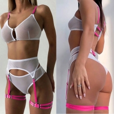 Sexy Erotic Lingerie Women Bra And Panty Garters Set Transparent Underwear Female Sexy Costumes