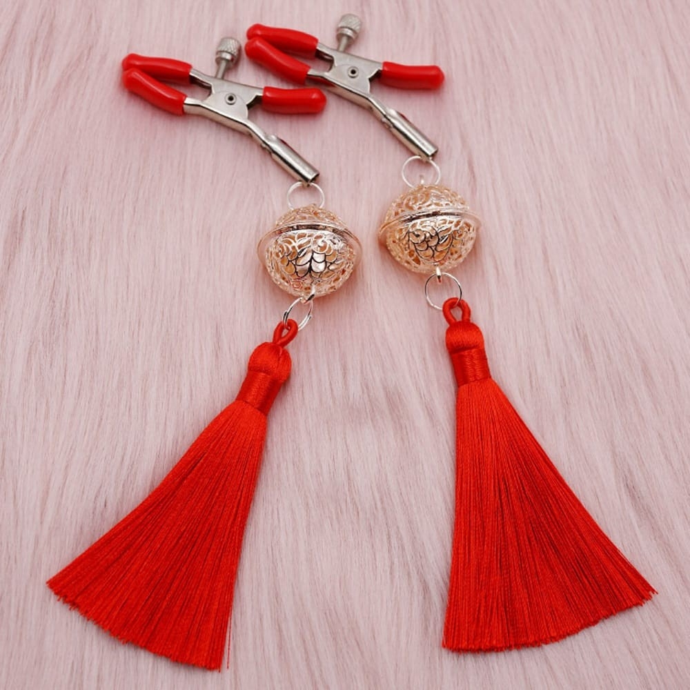 Woman Sexy Tassels Bell Nipple Clip Breast Adult Fetish Flirting Flirting Couple Sex Toy