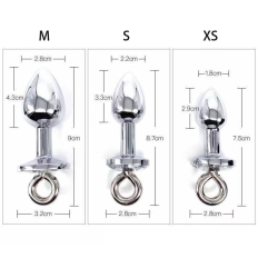 Bow-Knot Bells Anal Plug 304 Stainless Steel Sexy Rabbit Role-Playing Suitable For Couples Flirting Tease