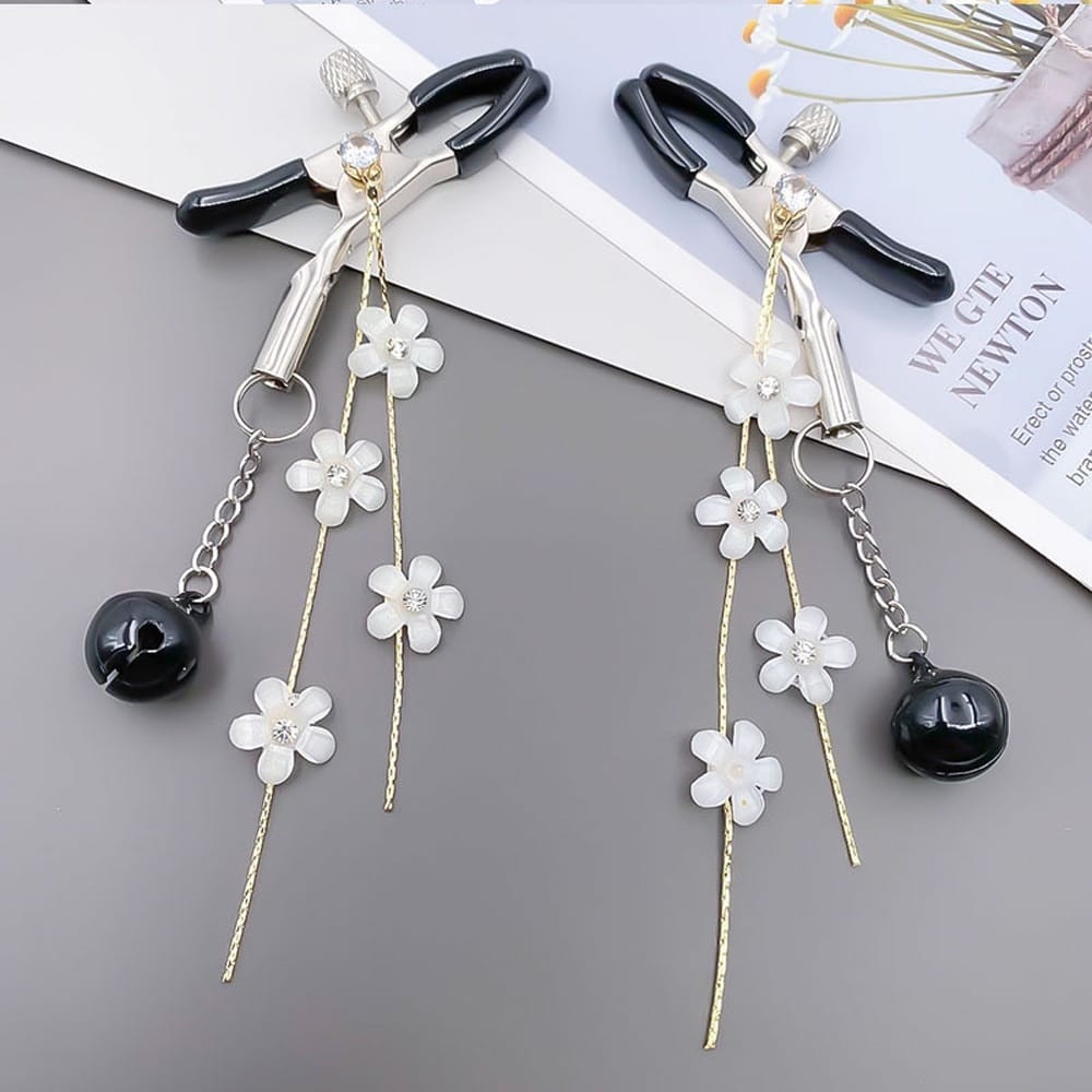 Flower Nipple Clamp Sex Toys Bell Female Bed Toys Love Props Nipple Binding Binding