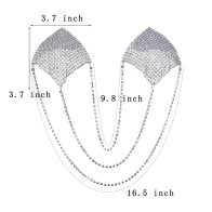 Sexy Rhinestone Nipple Pasties Stickers Women Multilayer Metal Chain Nipple Cover Reusable Nipple Cover For Party