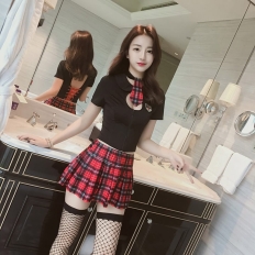 Jk Uniform Seductive Skirt Set Hot Sexy Lingerie Passionate Student Mature Charm Elegant Gentle Sailor Hollow Outfit