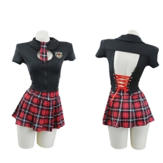 Jk Uniform Seductive Skirt Set Hot Sexy Lingerie Passionate Student Mature Charm Elegant Gentle Sailor Hollow Outfit