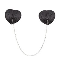 1 Pair Sexy Heart Shape Chain Rhinestone Nipple Cover Women Reusable Breast Wear Silicone Nipple Pasties Stickers Bra Pads