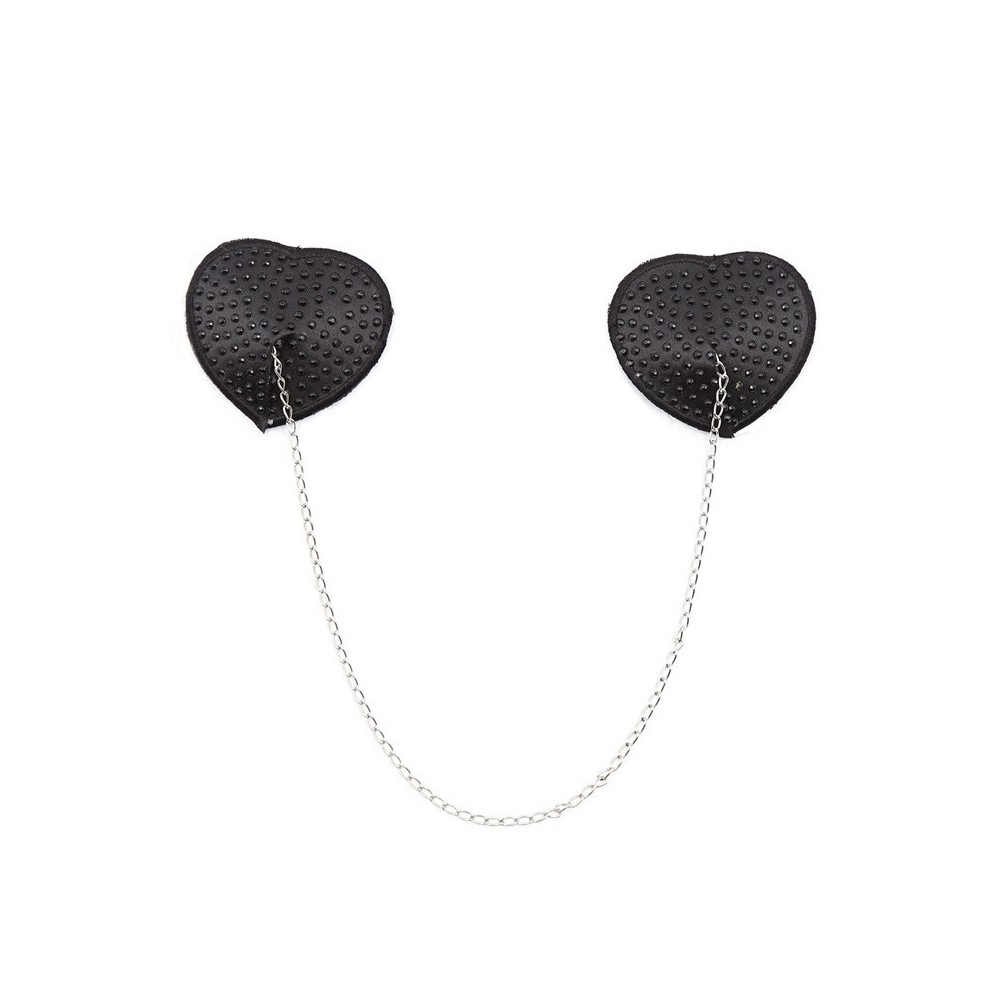 1 Pair Sexy Heart Shape Chain Rhinestone Nipple Cover Women Reusable Breast Wear Silicone Nipple Pasties Stickers Bra Pads