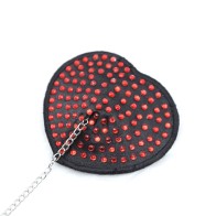 1 Pair Sexy Heart Shape Chain Rhinestone Nipple Cover Women Reusable Breast Wear Silicone Nipple Pasties Stickers Bra Pads