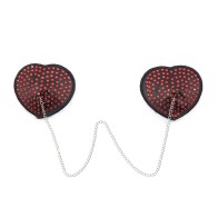 1 Pair Sexy Heart Shape Chain Rhinestone Nipple Cover Women Reusable Breast Wear Silicone Nipple Pasties Stickers Bra Pads