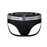 Mesh Men Sexy Underwear Thong Jockstrap Sissy Panties Penis Pouch T-Back Lingerie Hombre Elastic Underpants