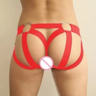 Men's Sexy G String Thongs Erotic Bondage Jockstrap Underwear Bulge Pouch Strap Lingerie Hollow Out O Ring Underpants Hombre