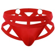 Men's Sexy G String Thongs Erotic Bondage Jockstrap Underwear Bulge Pouch Strap Lingerie Hollow Out O Ring Underpants Hombre