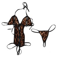 Leopard Bodysuits Sexy Suspender Bodysuits One-piece Lingerie Sex Clothes Women's Exotic Apparel Costumes