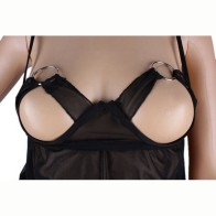 Sex Underwear Erotic Mini Dress Transparent Women Dress Sexy Womens Costumes Catsuit High Dew Breast Cut Open Crotch