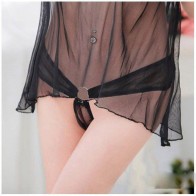 Sex Underwear Erotic Mini Dress Transparent Women Dress Sexy Womens Costumes Catsuit High Dew Breast Cut Open Crotch